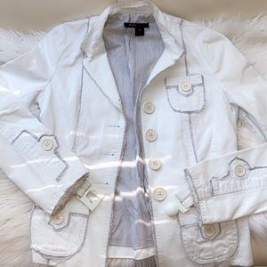 Marc Jacobs Cream Military/Denim Jacket